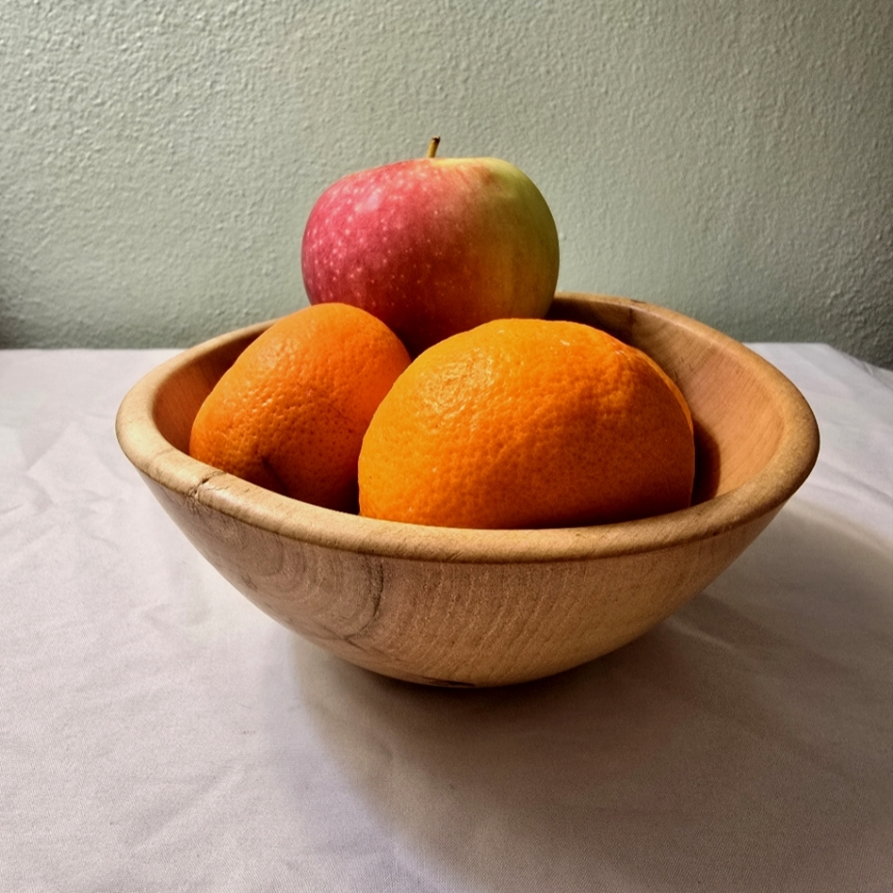 Handmade Maple Wood Bowl 6 1/2 x3